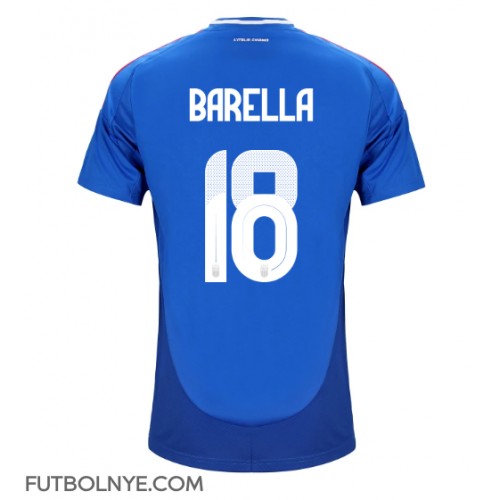 Camiseta Italia Nicolo Barella #18 Primera Equipación Eurocopa 2024 manga corta